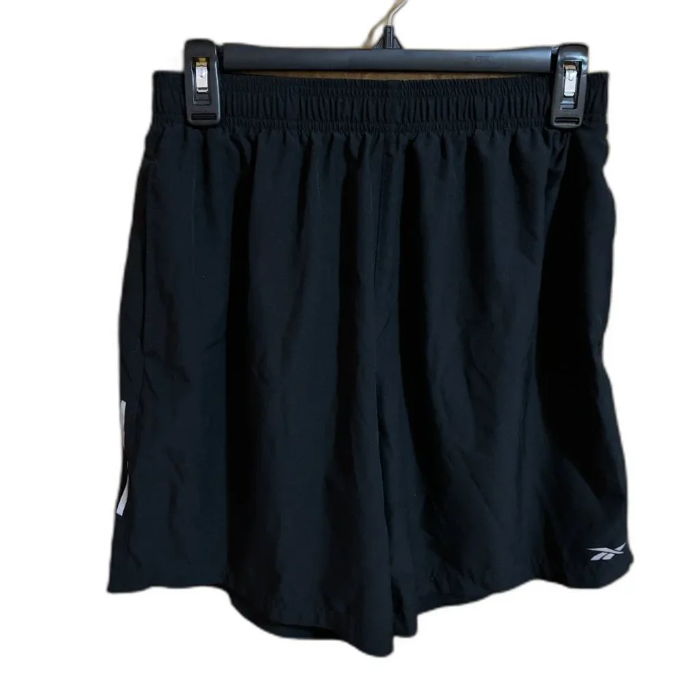 Reebok Shorts Mens S Black Running Athletic Gym Training Fitness Workout Active